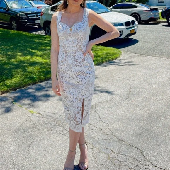 White Lace Dress the Population Dress